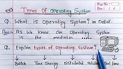Types of Operating System | Batch, Real-time, Distributed, Network, Time-sharing Operating System
