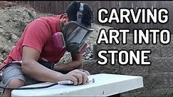 Stone carving with Dremel and angle grinder