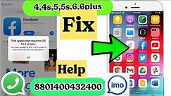 How to download Facebook in old iPhone | This application requires iOS 13.4 later Facebook on iPhone