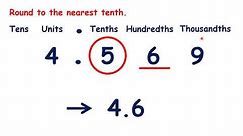 Round decimals to the nearest tenth