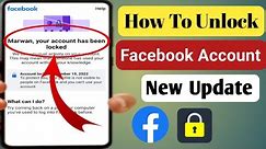 How To Unlock Facebook Account (Update 2024) | Fix Your Account Has Been Locked Facebook