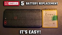 Oneplus 5 Battery Replacement - It's EASY! - EDIT: REMOVE THE BOTTOM SCREWS FIRST!