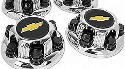 Wheel Center Caps 6 Lugs Compatible with Chevy Silverado Set of 4 OEM Replacement for Chevy Center Caps Fits 16"/17" Inch Wheel Rims Caps