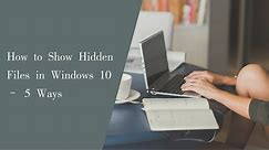 How to Show Hidden Files in Windows 10 – 5 Ways