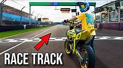 Testing my New Supermoto on a RACE TRACK