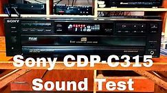 Sony CDP - C315 5Disc Cd Changer Sound Test