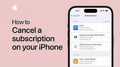 How to cancel a subscription on your iPhone | Apple Support