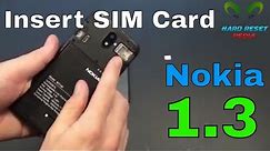 Nokia 1.3 Insert The SIM Card