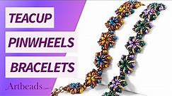 How to Make Beaded Bracelets with Czech Glass Teacup and Diamond Beads