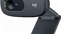 Logitech C270 HD Webcam, 720p, Widescreen HD Video Calling,Light Correction, Noise-Reducing Mic, For Skype, FaceTime, Hangouts, WebEx, PC/Mac/Laptop/Macbook/Tablet - Black