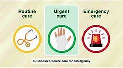 Understanding the difference between routine, urgent and emergency care - animation