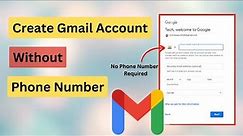 How To Create Gmail Account Without Phone Number Verification | Phone/Laptop