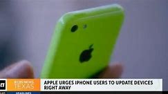 Apple urges iPhone, iPad users to update devices