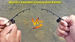 World's Smallest Fishing Rod Challenge! Who Will Win? 1v1