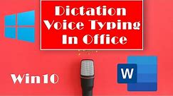 Enable Voice Typing in Word 2019, 2016, 2013 With Windows 10