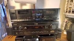 Yamaha receiver, Kenwood cassette, Pioneer CD demo