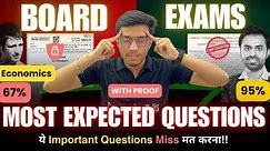 Most Expected Questions(with Proof) in Class 12 Economics Board Exam 2024 Important Topics and Tips
