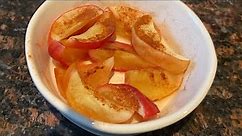 Microwave Cinnamon Apple Slices Recipe - Healthy Baked Apple Dessert - No Added Sugar, Quick & Easy!