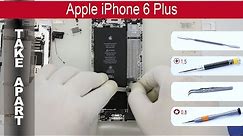 How to disassemble 📱 🍎 Apple IPhone 6 Plus A1522, A1524, A1593 Take apart, Tutorial