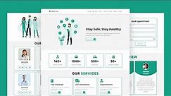 Complete Responsive Hospital Website Design Template Using HTML - CSS - JavaScript || Step By Step