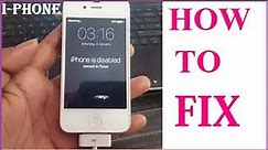 HOW TO FIX i PHONE DISABLED 4/4S/5/5S/6/7 PLUS ALL i PHONE MOBILE SETUP BY SETUP IN HINDI