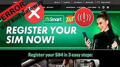 ERROR IN SMART SIM REGISTRATION