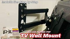 How to Install LED LCD PDP TV Wall Mount Bracket X-200 17”-42” | Swivel & Tilt TV Wall Bracket DIY