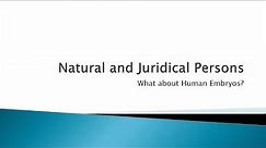 Natural and Juridical Persons