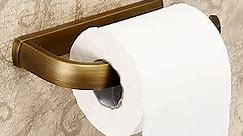 Leyden Antique Brass Toilet Paper Holder, Brass Toilet Roll Holder Bathroom Wall Mount Tissue Roll Dispenser