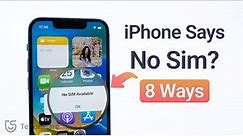 Why Does My iPhone Say No SIM? Here Are 8 Top Fixes!