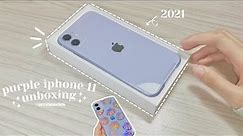 Purple iPhone 11 unboxing (2021) 🤍💟 + accessories
