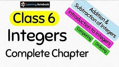 Class 6 maths Integers (Complete Chapter)