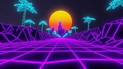 Synth City Screensaver 10 Hours Full HD wallpaper