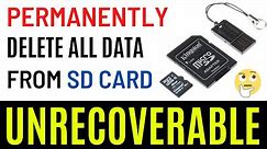 How to Delete/Erase Data Permanently from SD Card, Memory Card or USB Drive [ Easily & Quickly ]