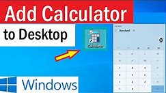 How To Add Calculator Shortcut To Desktop on Windows 10 and 11 | Calculator Desktop Shortcut