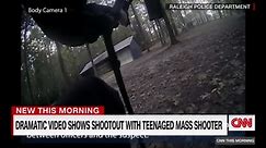 Bodycam footage shows shootout with teenage mass shooting suspect