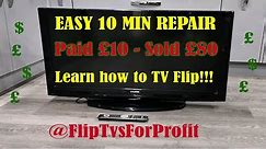Sanyo TV no power or stuck on standby easy fix make money tutorial - PSU REPAIR - FLIP TVS