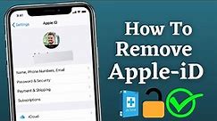How To Remove Apple ID From iPhone | Apple ID password forgot