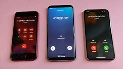 Apple iPhone 8 vs Samsung Galaxy S8 plus vs Apple iPhone X Incoming call & outgoing call