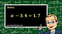 Solving One-Step Equations with Decimals & Fractions | Expressions & Equations | Grade 7
