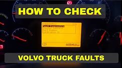 VOLVO Truck display fault code check