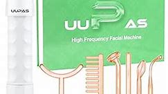 High Frequency Facial Wand - UUPAS Portable Handheld High Frequency Facial Machine with 6 Different Orange Tubes for Face/Hair/Body Home Use Device