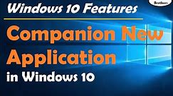 Phone Companion New Application in Windows 10 | Window 10 Features