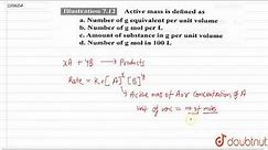 Active mass is defined as