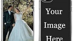 LYLBFOF Personalized Custom Phone Case for iPhone 15 14 12 13 11 Pro Max Plus XR X Xs Max Anti-Scratch Shock-Resistant Soft Protective TPU Design Your Own Personalized Picture Photo Case Clear