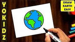 HOW TO DRAW EARTH EASY | how to draw earth for kids