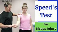 Speeds Test (Biceps Tendinitis Test)