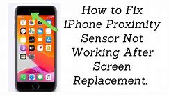 proximity sensor not working on iphone