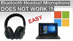Bluetooth Microphone does not work on Windows10 (Headsets & Headphones) (how to fix) 👍