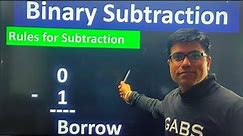 Binary Number Subtraction Rules | Binary Number Subtraction Examples